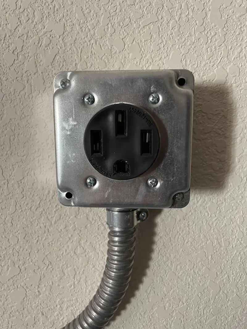 NEMA 14-50 outlet installed for Smart Home Electrical in Pewaukee